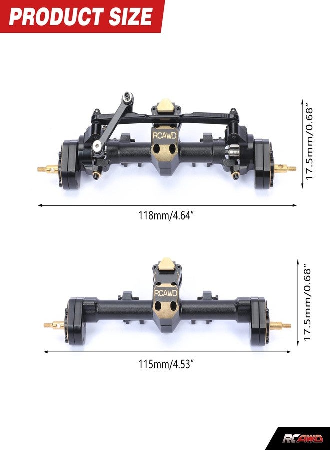 RCAWD SCX24 Upgrades Front Portal Rear Axle Housing & Brass Third Member Housing& Brass Steer Hub Carrier & Portal Gear Housing & Worm Gears & Brass Gears & Brass Hex Parts for Axial 1/24 - Image 4